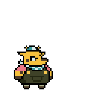 Animation de saut pour un exercice de classe sur le pixel art (Fait sur Aseprite)