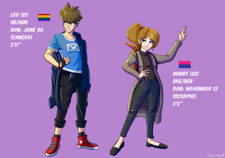 Présentation de mes personnages originaux.