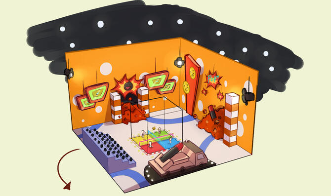 CONCEPT POUR LE JEU DE BOMBE.