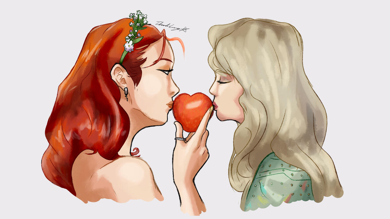 "Apple". Fanart basé sur le vidéoclip de "Apple" de GFRIEND. Test de peinture digitale et couleur