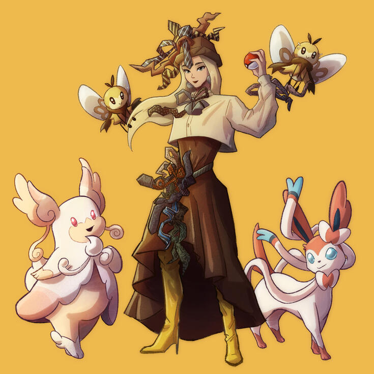 Fanart basé sur le look "cravate" de Nymphia Wind.